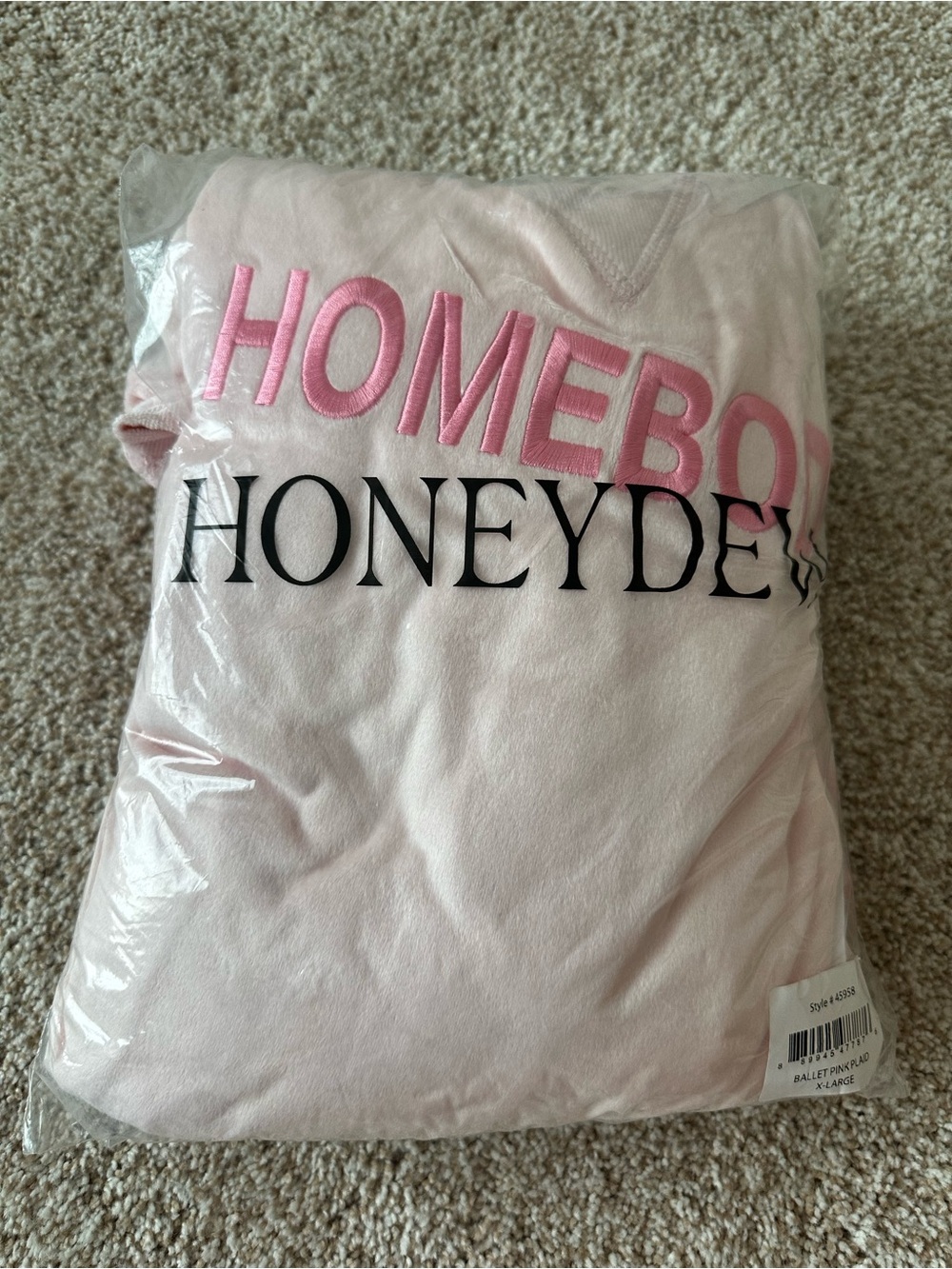 Honeydew Intimates Pink 'HOMEBOY' Embroidered Pullover
